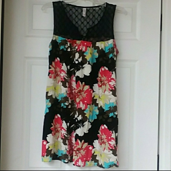 Xhilaration Other - Xhiliration black print dress/cover up Md
